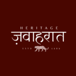 Heritage Navoharat luxury logo designed by Design and Ad Lab, Indian heritage typography on maroon background