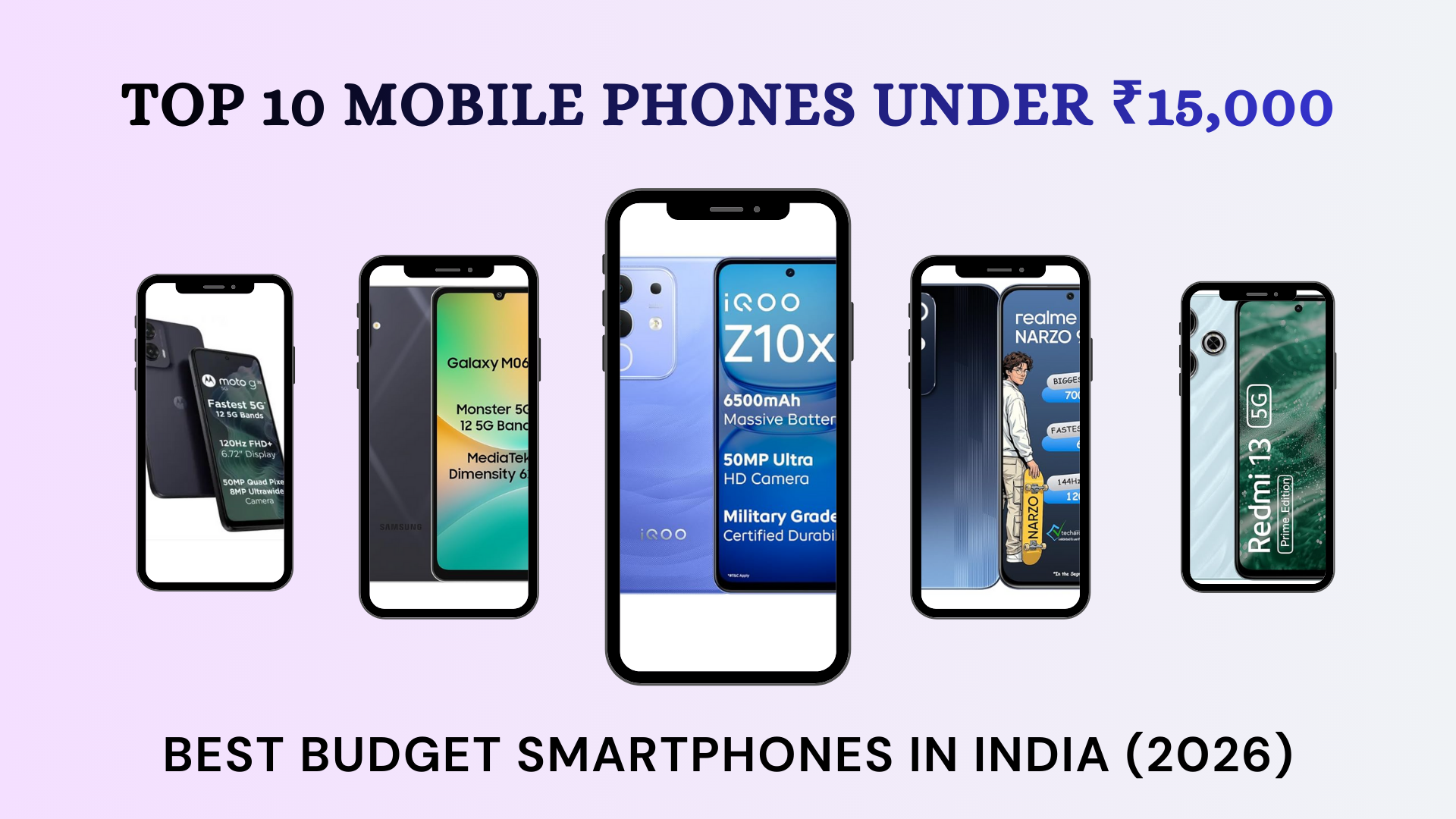 Best mobile phones under 15000 in India with comparison and buying guide